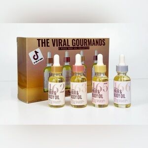 NEW VIRAL GOURMAND BODY OIL COLLECTION 4-PIECE  GIFT SET